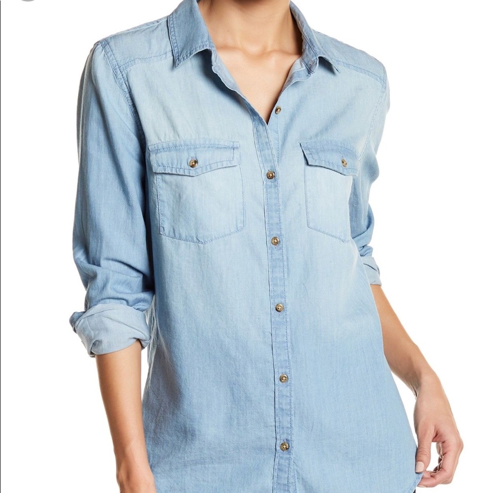 Melrose and Market Button Down Chambray Shirt